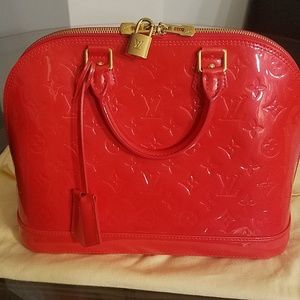 Louis Vuitton Rose Grenadine Monogram Vernis Alma